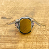 Handmade Men's Tiger's Eye 925 Sterling Silver Ring - Authentic Turkish Artisan Jewelry
