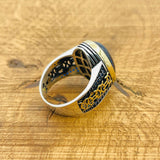 Men's Handmade Turkish 925 Sterling Silver Lapis Lazuli Signet Ring