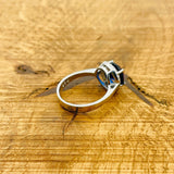 Exquisite Handmade 925 Sterling Silver Blue Sapphire Ring - Minimalist & Elegant Gift for Women