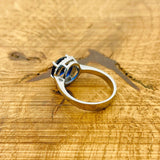 Exquisite Handmade 925 Sterling Silver Blue Sapphire Ring - Minimalist & Elegant Gift for Women