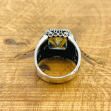 Unique Men's Tanzanite 925 Sterling Silver Ring | Handcrafted Turkish Artisan Jewelry