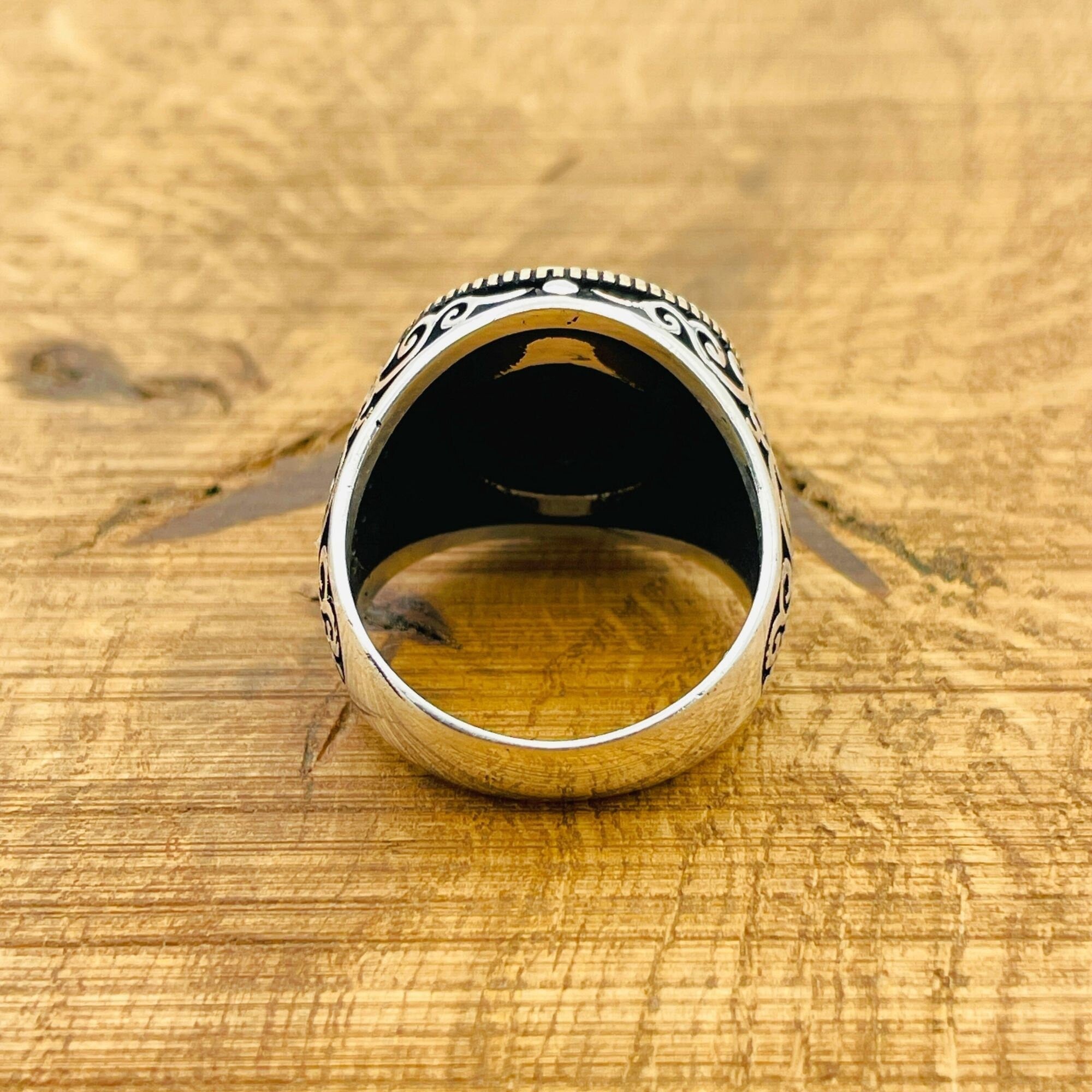 Handcrafted Men's Star of David & King Solomon's Seal 925 Sterling Silver Ring - Turkish Artisan Jewelry