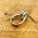 خاتم فضة إسترليني تركي أصلي مصنوع يدويًا من الزولتانيت للنساء | مجوهرات حجر كريم بتصميم عتيق 925