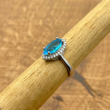 Turkish Handmade 925 Sterling Silver Marquise Aquamarine Ring - Elegant Gift for Her