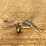 خاتم نسائي مصنوع يدويًا من الفضة الإسترلينية 925 بزولتانيت | حجر كريم يتغير لونه | مجوهرات تركية مستوحاة من الطراز العتيق