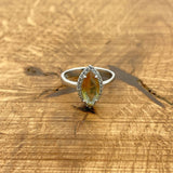 خاتم نسائي مصنوع يدويًا من الفضة الإسترلينية 925 بزولتانيت | حجر كريم يتغير لونه | مجوهرات تركية مستوحاة من الطراز العتيق