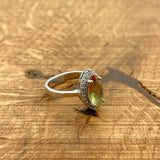 خاتم نسائي مصنوع يدويًا من الفضة الإسترلينية 925 بزولتانيت | حجر كريم يتغير لونه | مجوهرات تركية مستوحاة من الطراز العتيق