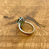 Handmade 925 Sterling Silver Emerald Ring for Women - Minimalist & Elegant Gift