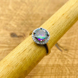 Handmade Turkish 925 Sterling Silver Mystic Topaz Ring - Minimalist & Unique Artisan Jewelry