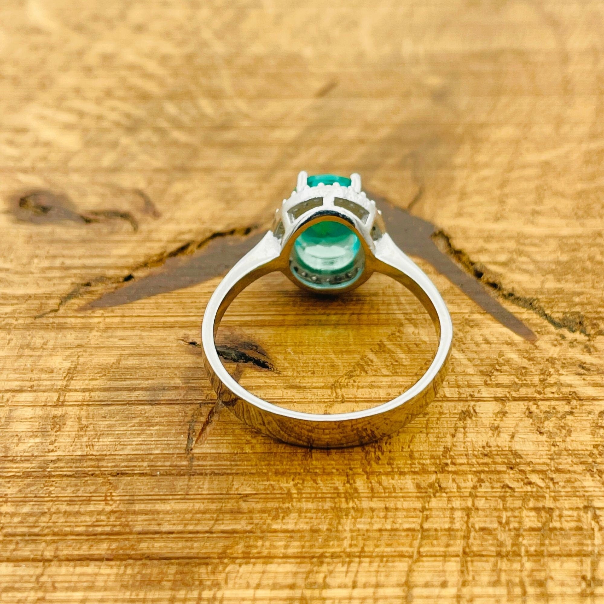 Turkish Handmade Aquamarine Minimalist Ring - 925 Sterling Silver Blue Gemstone Jewelry for Women