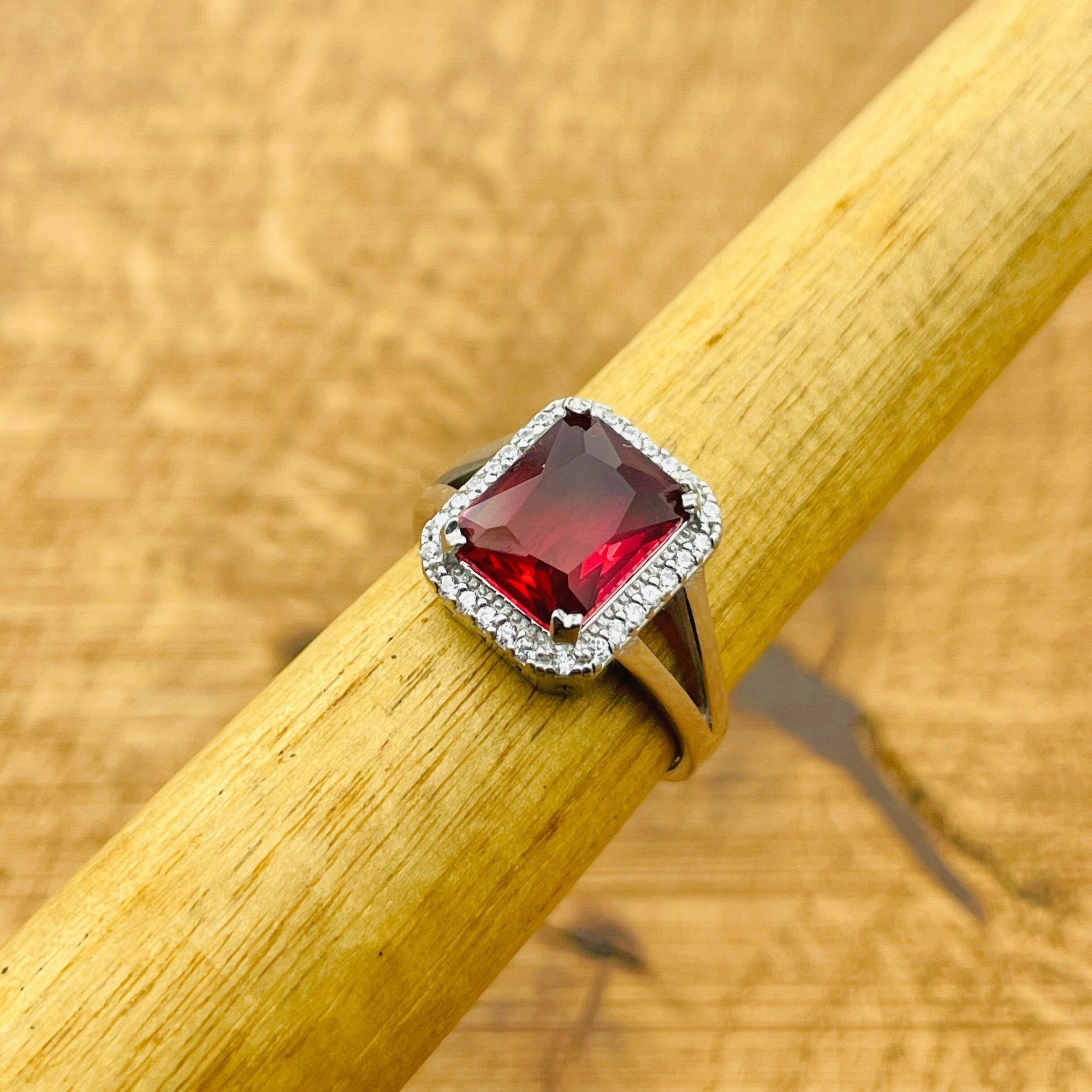 Handcrafted Turkish 925 Sterling Silver Ruby Ring for Women - Elegant & Unique Gift
