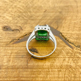 Turkish Handcrafted 925 Sterling Silver Emerald Ring for Women - Minimalist Elegance & Thoughtful Gift