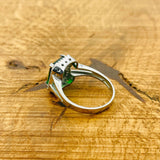 Turkish Handcrafted 925 Sterling Silver Emerald Ring for Women - Minimalist Elegance & Thoughtful Gift