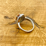 خاتم زولتانيت بيضاوي يدوي الصنع تركي | مجوهرات نسائية من الفضة الإسترلينية 925