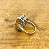 Genuine Zultanite 15x20mm Square Ring - Bold 925 Sterling Silver Turkish Handmade Statement Jewelry for Women