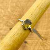 خاتم زولتانيت تركي يدوي الصنع من الفضة الإسترلينية قابل للتعديل - حجر كريم طبيعي يغير لونه للنساء