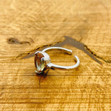 خاتم زنزانيت تركي أصلي مصنوع يدويًا من الفضة الإسترلينية قابل للتعديل للنساء