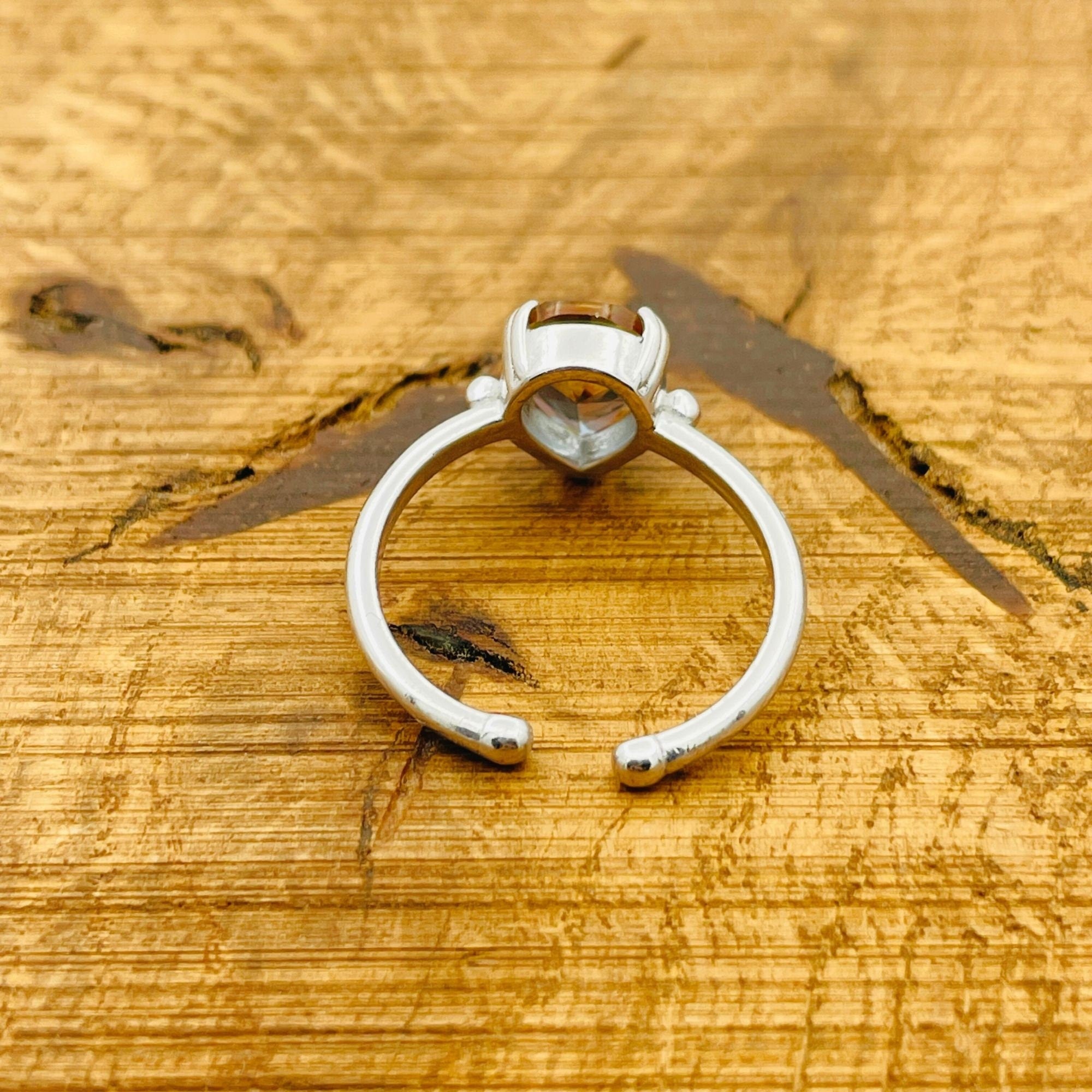 خاتم زنزانيت تركي أصلي مصنوع يدويًا من الفضة الإسترلينية قابل للتعديل للنساء