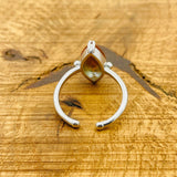 خاتم زولتانيت ماركيز من الفضة الإسترلينية 925 التركية الصنع - مجوهرات نسائية بحجر كريم قابل للتعديل