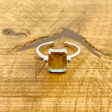 Elegant Turkish Handmade Zultanite Square Sterling Silver Ring for Women