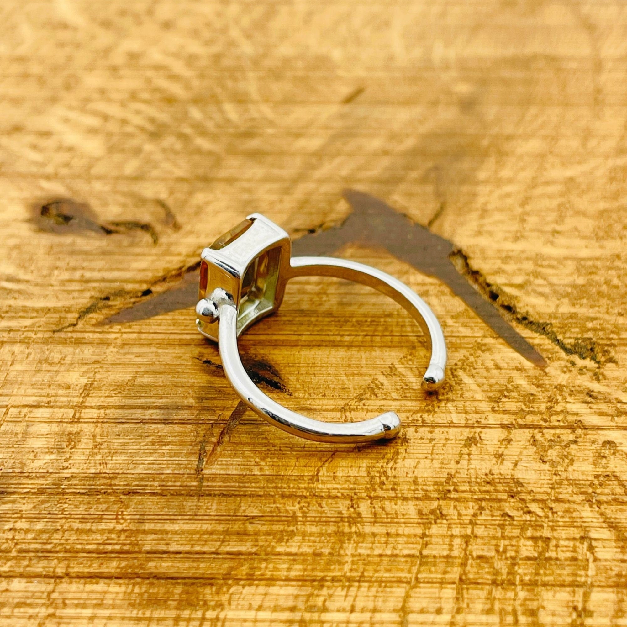 Elegant Turkish Handmade Zultanite Square Sterling Silver Ring for Women