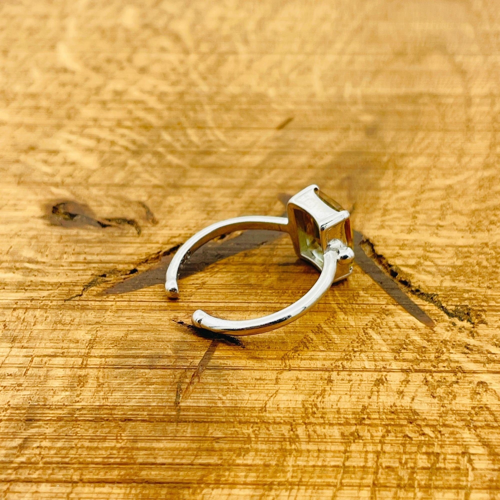 Elegant Turkish Handmade Zultanite Square Sterling Silver Ring for Women