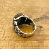 Men's Handmade Sterling Silver Tiger Eye Ring | Vintage Ottoman Turkish Style Jewelry