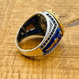 خاتم رجالي بيضاوي من الأماثيست فضة إسترليني 925 عثماني مصنوع يدويًا - مجوهرات حرفي تركي