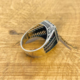 Men's Handcrafted Ottoman Style Mystic Topaz 925 Sterling Silver Ring - Unique Artisan Gift