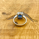 Exquisite Handmade 925 Sterling Silver Blue Sapphire Ring - Minimalist & Elegant Gift for Women