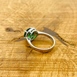 Vintage Emerald 925 Sterling Silver Ring for Women | Turkish Handmade Jewelry Gift