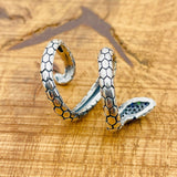 خاتم أفعى ياقوت قابل للتعديل مصنوع يدوياً في تركيا - مجوهرات حرفية من الفضة الإسترلينية 925