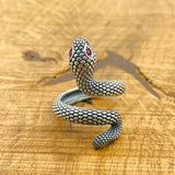 Handmade 925 Sterling Silver Purple Snake Eye Adjustable Ring - Turkish Artisan Jewelry 7 1/2 Handmade 925 Sterling Silver Purple Snake Eye Adjustable Ring - Turkish Artisan Jewelry 7 1/2