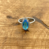 Turkish Handmade 925 Sterling Silver Marquise Aquamarine Ring - Elegant Gift for Her