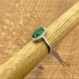 Handmade 925 Sterling Silver Emerald Ring for Women - Minimalist & Elegant Gift