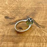Handmade 925 Sterling Silver Emerald Ring for Women - Minimalist & Elegant Gift