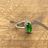 Handmade 925 Sterling Silver Emerald Ring for Women - Minimalist & Elegant Gift