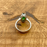 Handmade 925 Sterling Silver Emerald Ring for Women - Minimalist & Elegant Gift