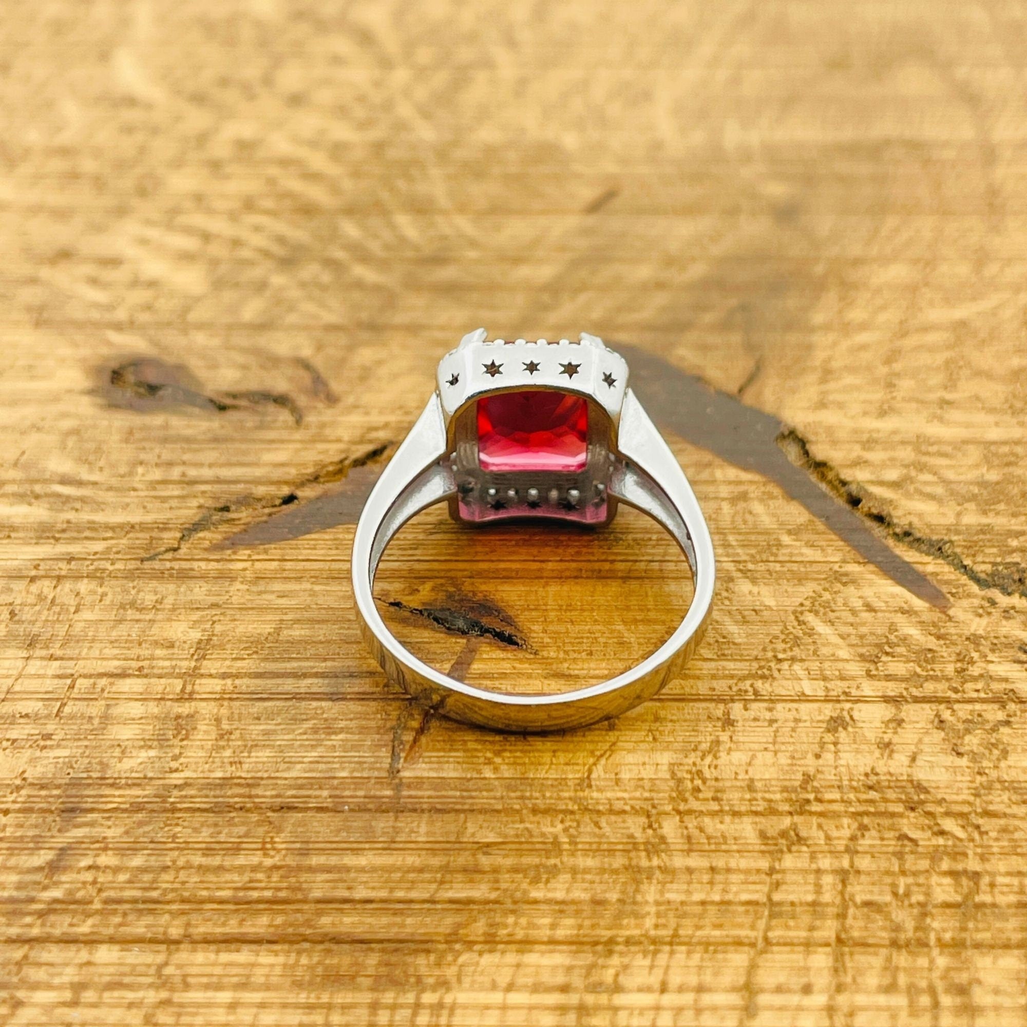 Handcrafted Turkish 925 Sterling Silver Ruby Ring for Women - Elegant & Unique Gift