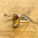 خاتم تركي مصنوع يدويًا من الفضة الإسترلينية بزولتانيت | مجوهرات حجر كريم طبيعي للنساء