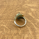 Turkish Handmade 925 Sterling Silver Emerald Tiger Head Ring - Artisan Statement Jewelry Gift