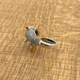 Bague tête de tigre en zircon noir en argent sterling 925 turc fait main - Bijou artisanal unique cadeau