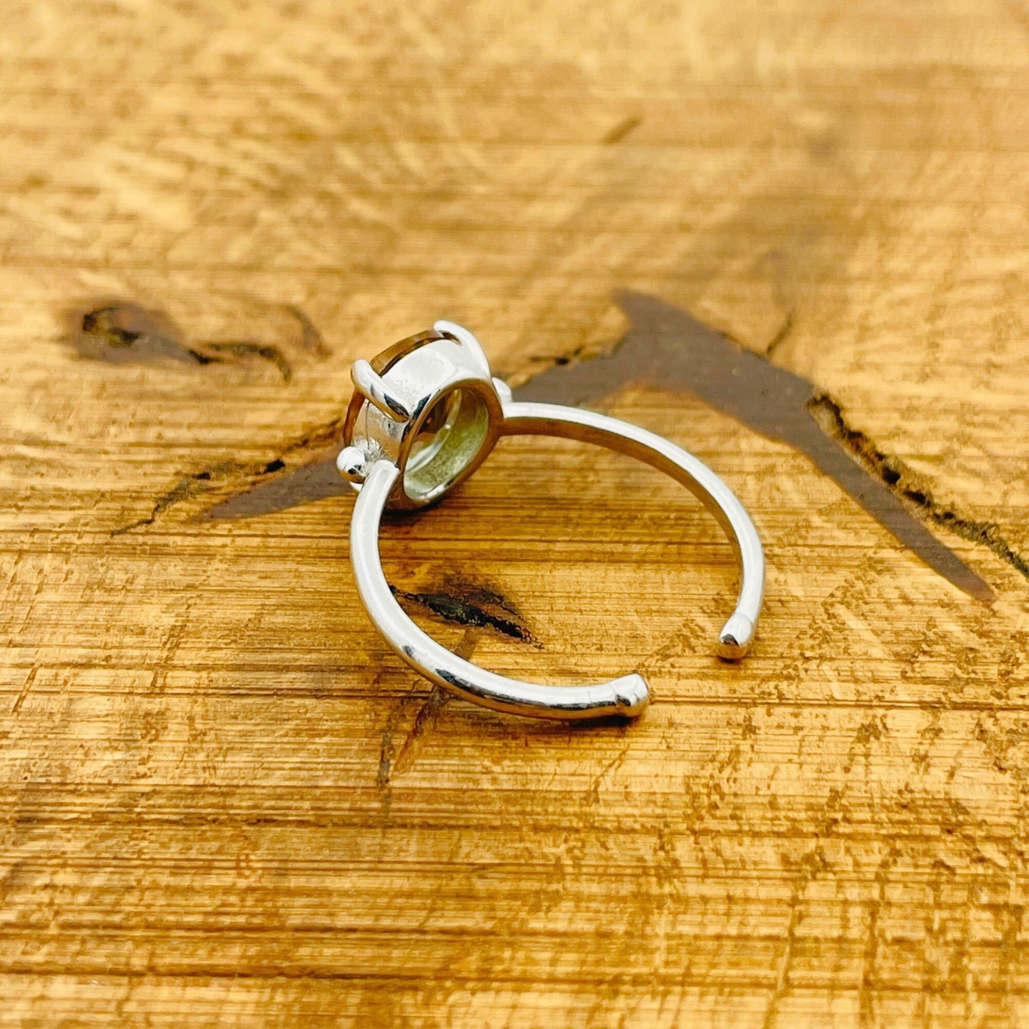 خاتم تركي يدوي الصنع من الفضة الإسترلينية بحجر الزولتانيت للنساء - مجوهرات أنيقة بحجر كريم طبيعي مستدير