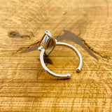 خاتم زولتانيت ماركيز من الفضة الإسترلينية 925 التركية الصنع - مجوهرات نسائية بحجر كريم قابل للتعديل