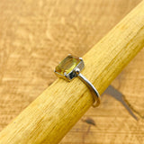 Elegant Turkish Handmade Zultanite Square Sterling Silver Ring for Women