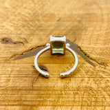 Elegant Turkish Handmade Zultanite Square Sterling Silver Ring for Women