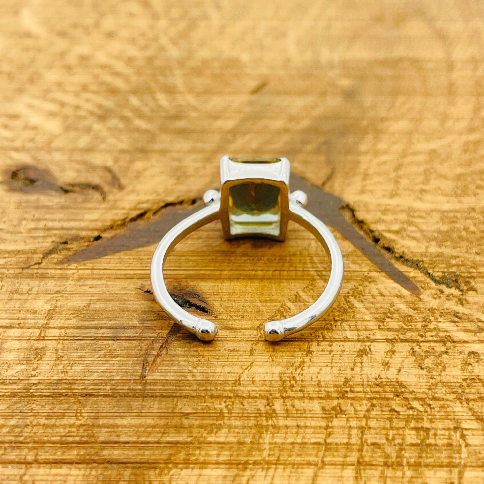 Elegant Turkish Handmade Zultanite Square Sterling Silver Ring for Women