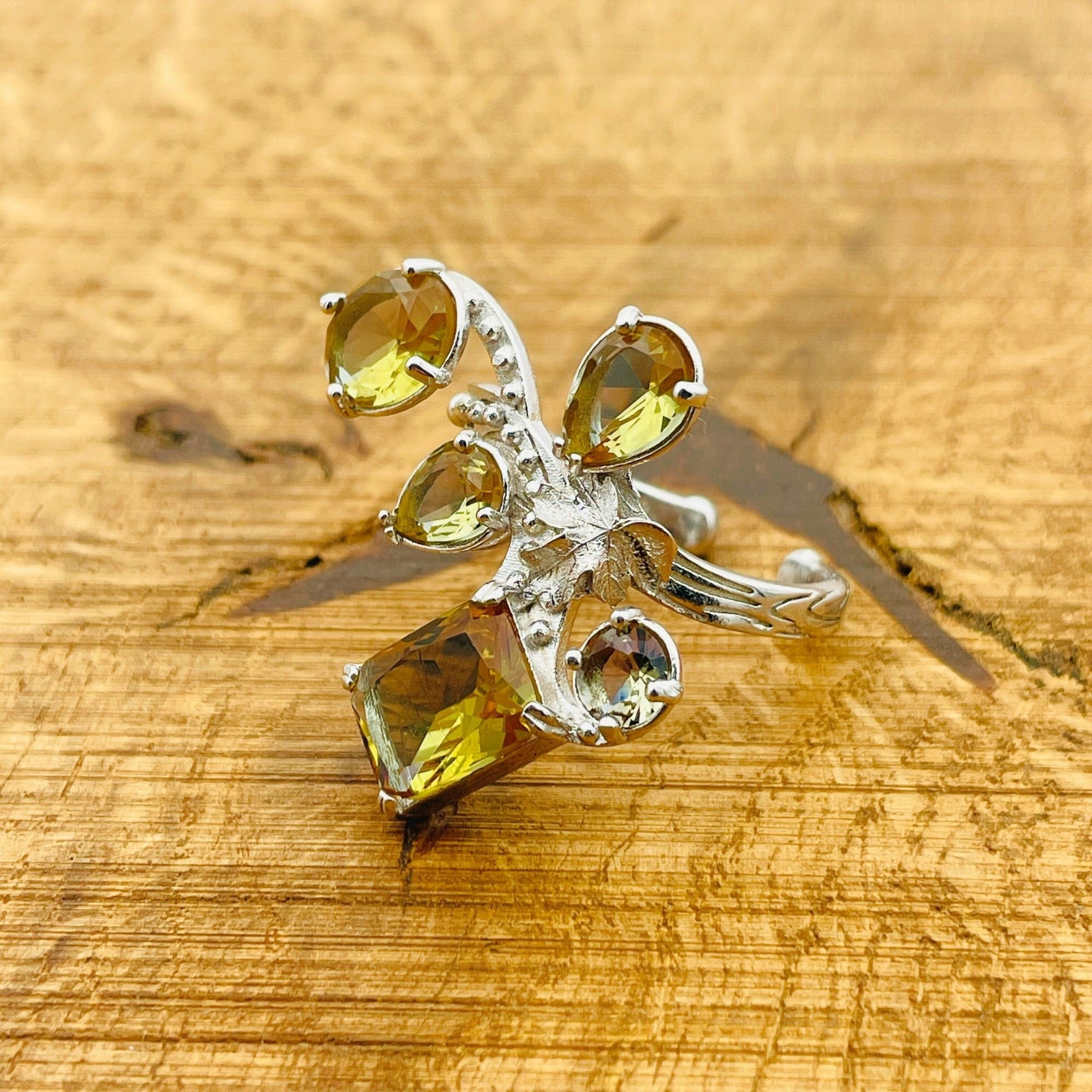 Turkish Handmade Multi-Stone Zultanite Ring | 925 Sterling Silver Artisan Jewelry Gift for Her