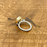 خاتم من الفضة الإسترلينية 925 مزين بالزركون الأزرق للنساء | مجوهرات هدية فريدة من الحرفيين