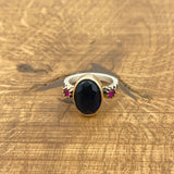 خاتم من الفضة الإسترلينية 925 مزين بالزركون الأزرق للنساء | مجوهرات هدية فريدة من الحرفيين